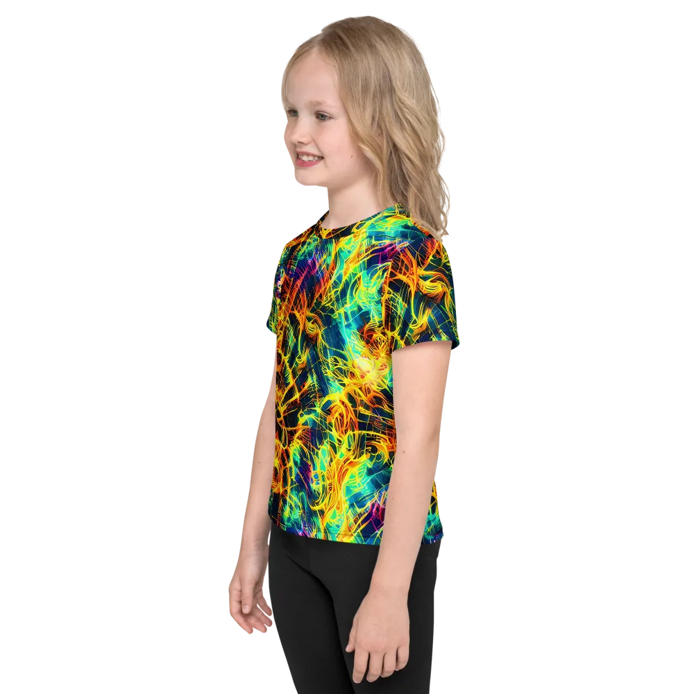 Kapp's Kaleidoscope on Kids Crew Neck T-Shirt — Left