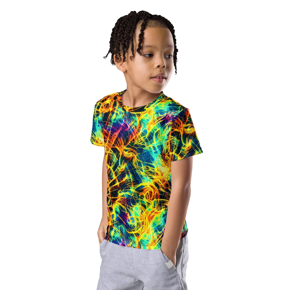 Kapp's Kaleidoscope on Kids Crew Neck T-Shirt — Left Front