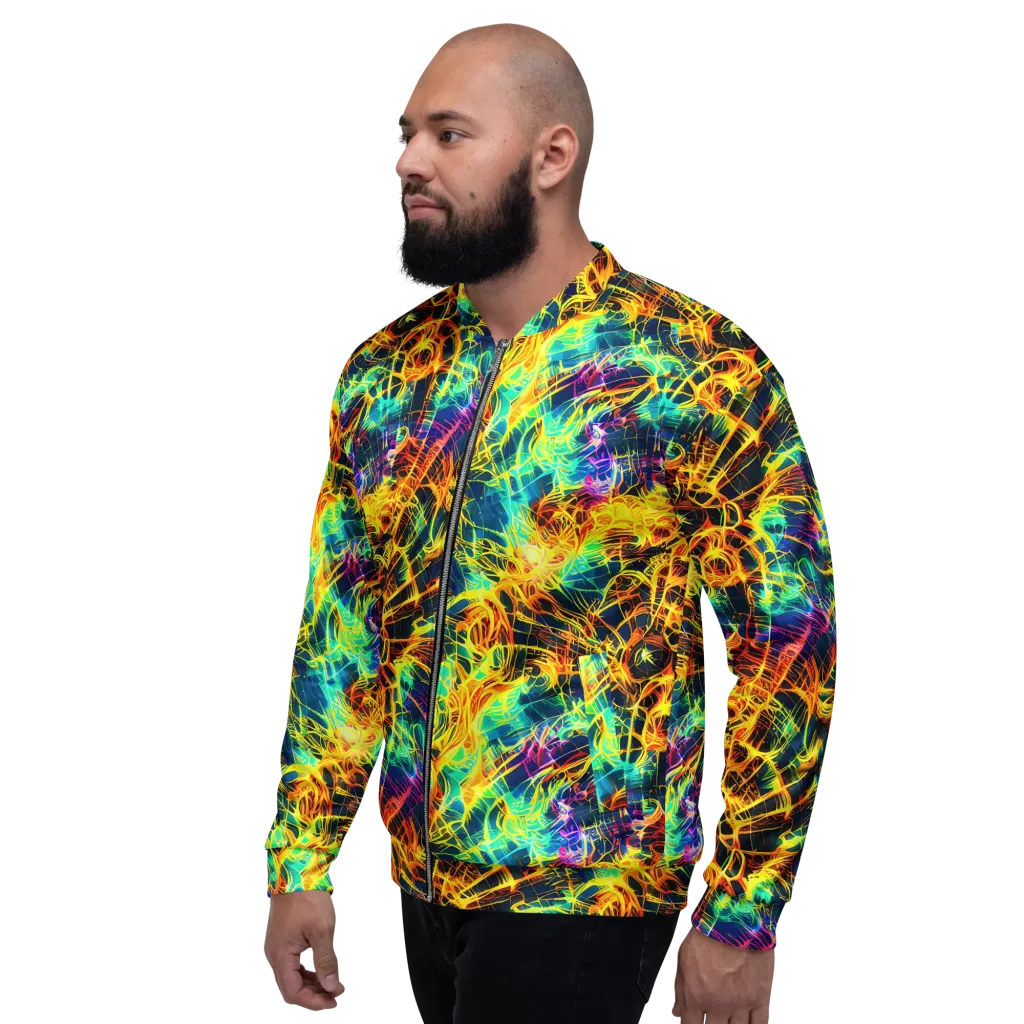 Kapp's Kaleidoscope on Bomber Jacket — Left