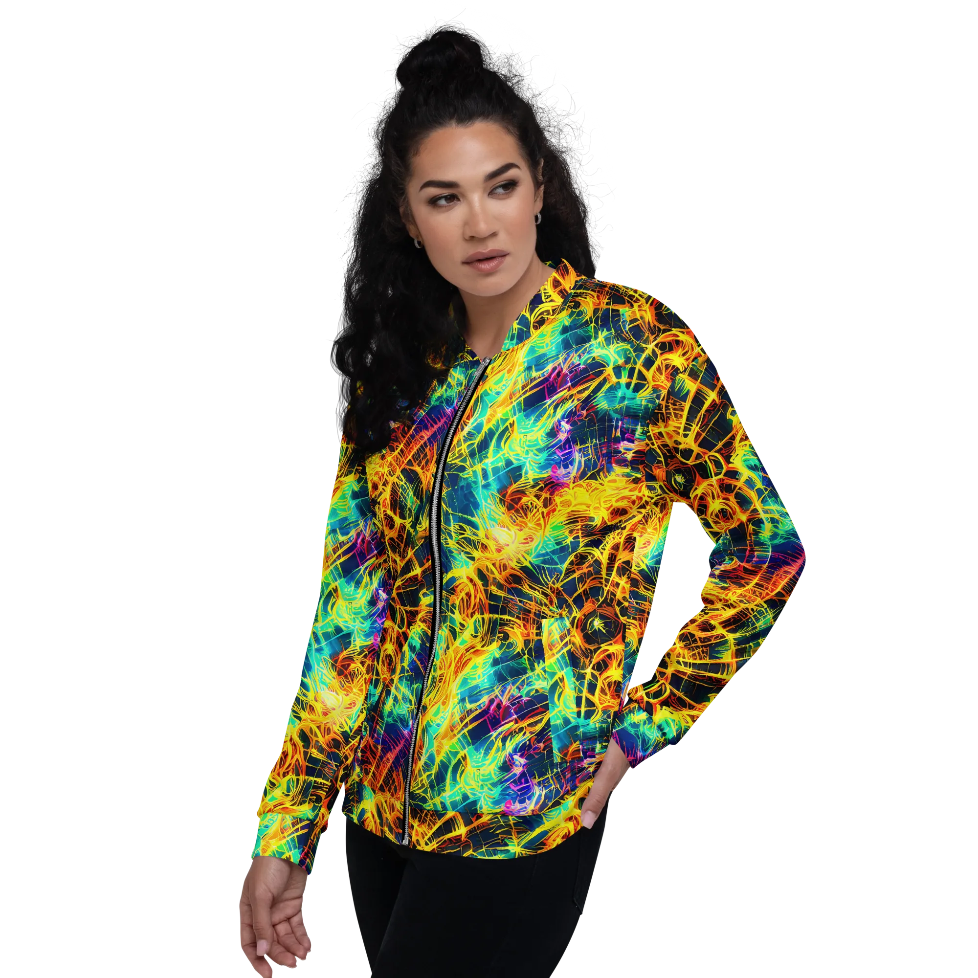Kapp's Kaleidoscope on Bomber Jacket — Left