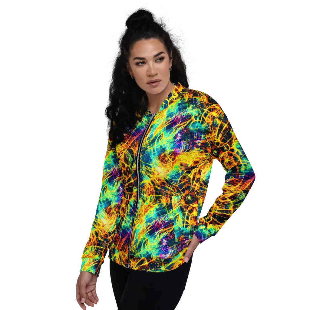 Kapp's Kaleidoscope on Bomber Jacket — Left