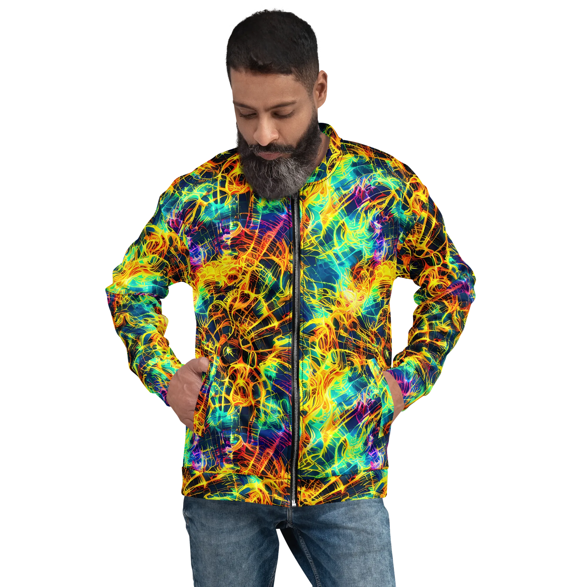 Kapp's Kaleidoscope on Bomber Jacket — Front