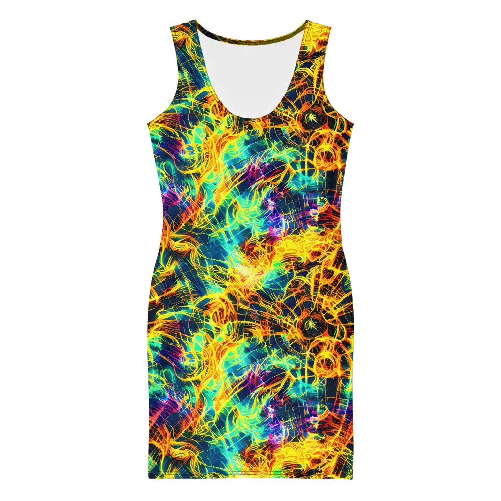 Kapp's Kaleidoscope on Bodycon Dress — Front