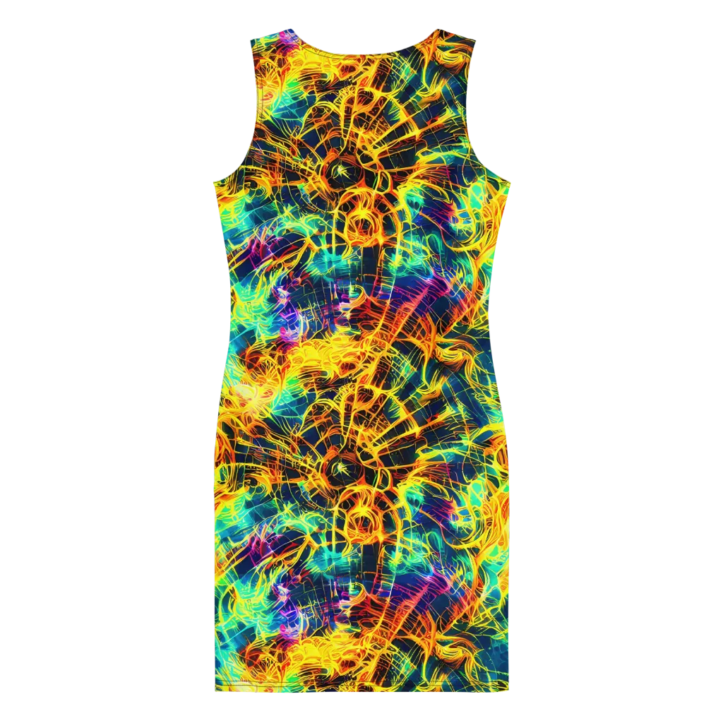 Kapp's Kaleidoscope on Bodycon Dress — Back