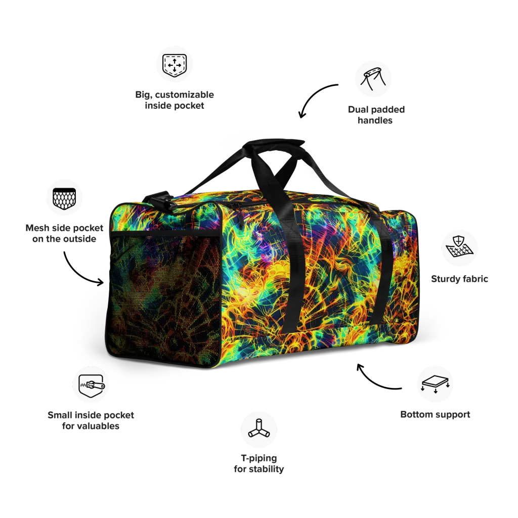 Kapp's Kaleidoscope on Duffle Bag — Right Front