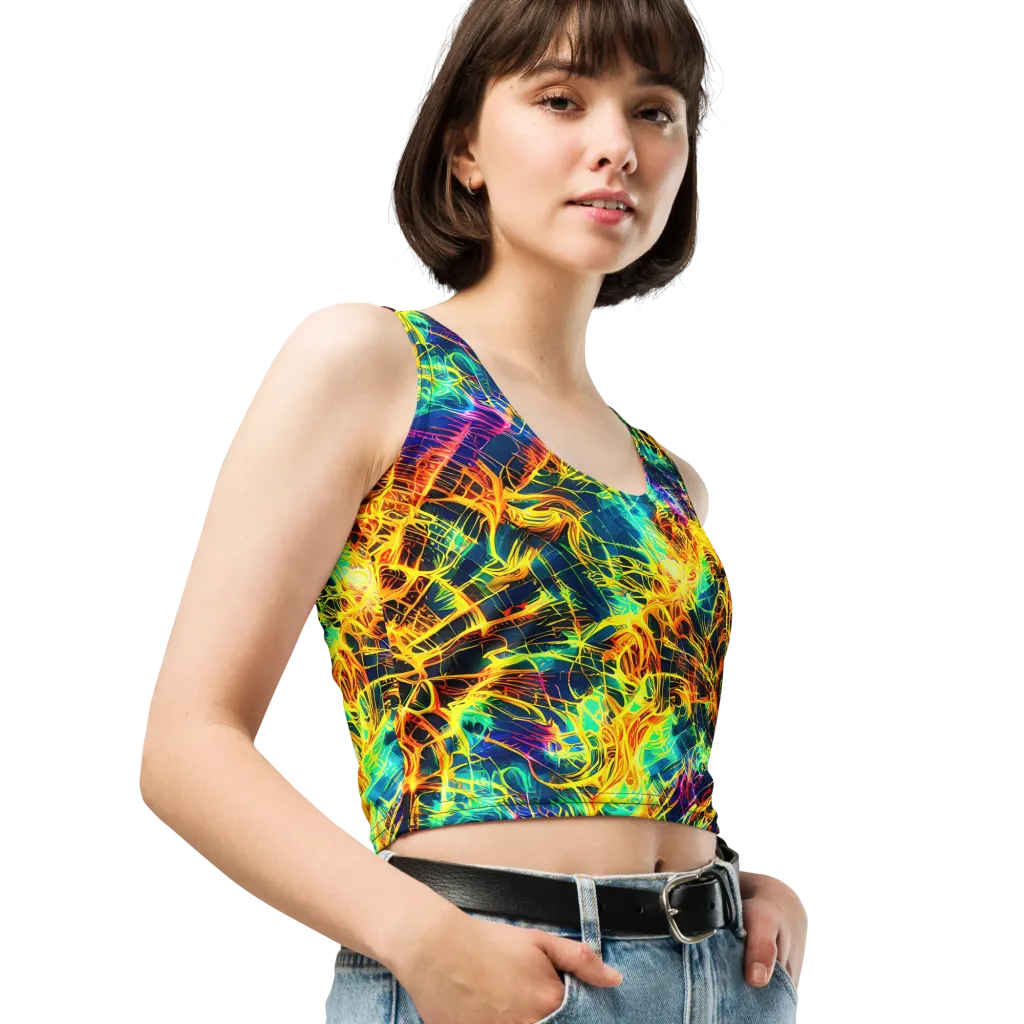 Kapp's Kaleidoscope on Crop Top — Right Front