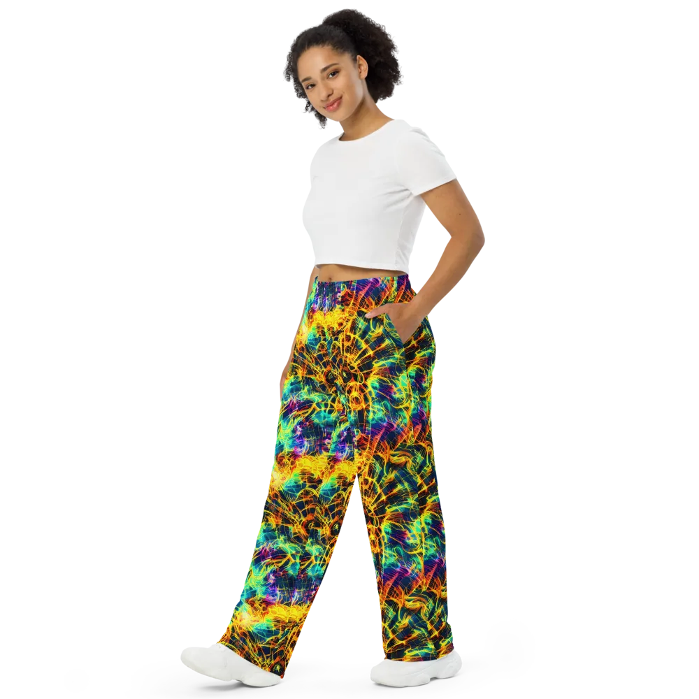 Kapp's Kaleidoscope on Wide-Leg Pants — Left Front