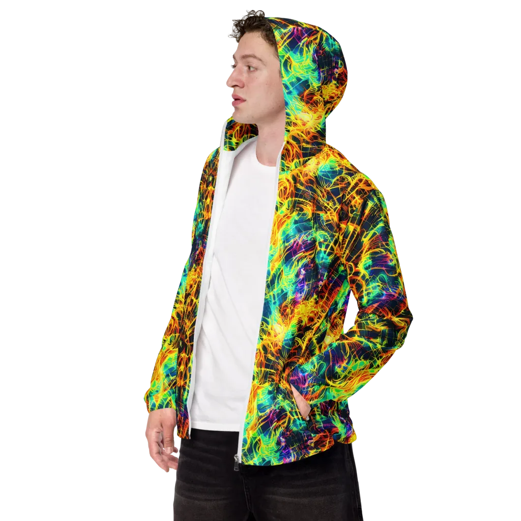 Kapp's Kaleidoscope on Men's Windbreaker — Left Front