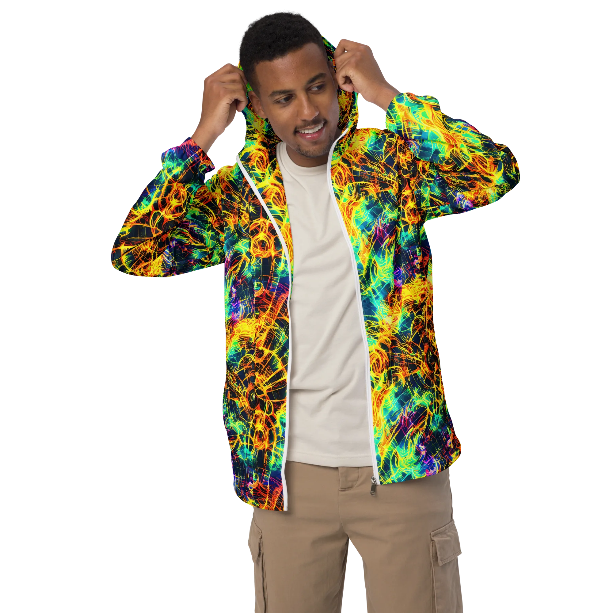 Kapp's Kaleidoscope on Men's Windbreaker — Front