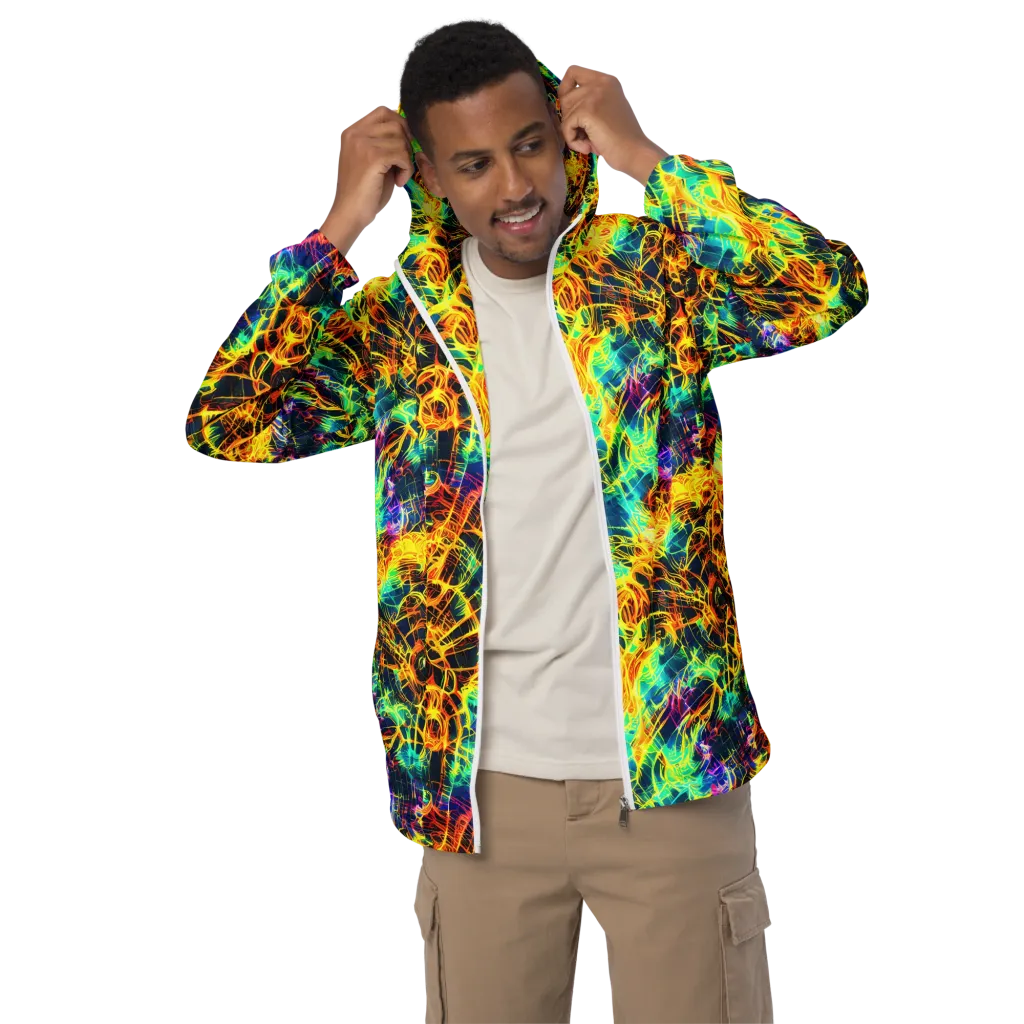 Kapp's Kaleidoscope on Men's Windbreaker — Front
