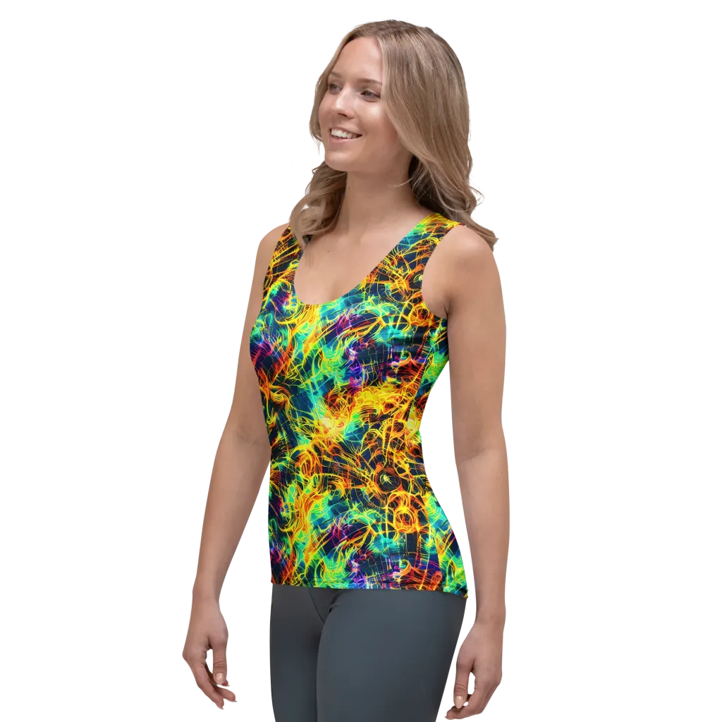 Kapp's Kaleidoscope on Women's Tank Top — Left Front