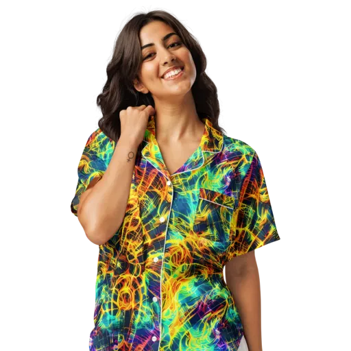 Kapp's Kaleidoscope on a Women's Short Sleeve Pajama Top