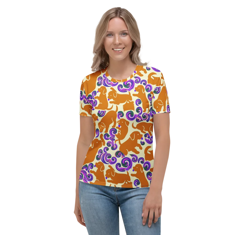 Copper Canine Carnival on Women's Crew Neck T-Shirt — Front