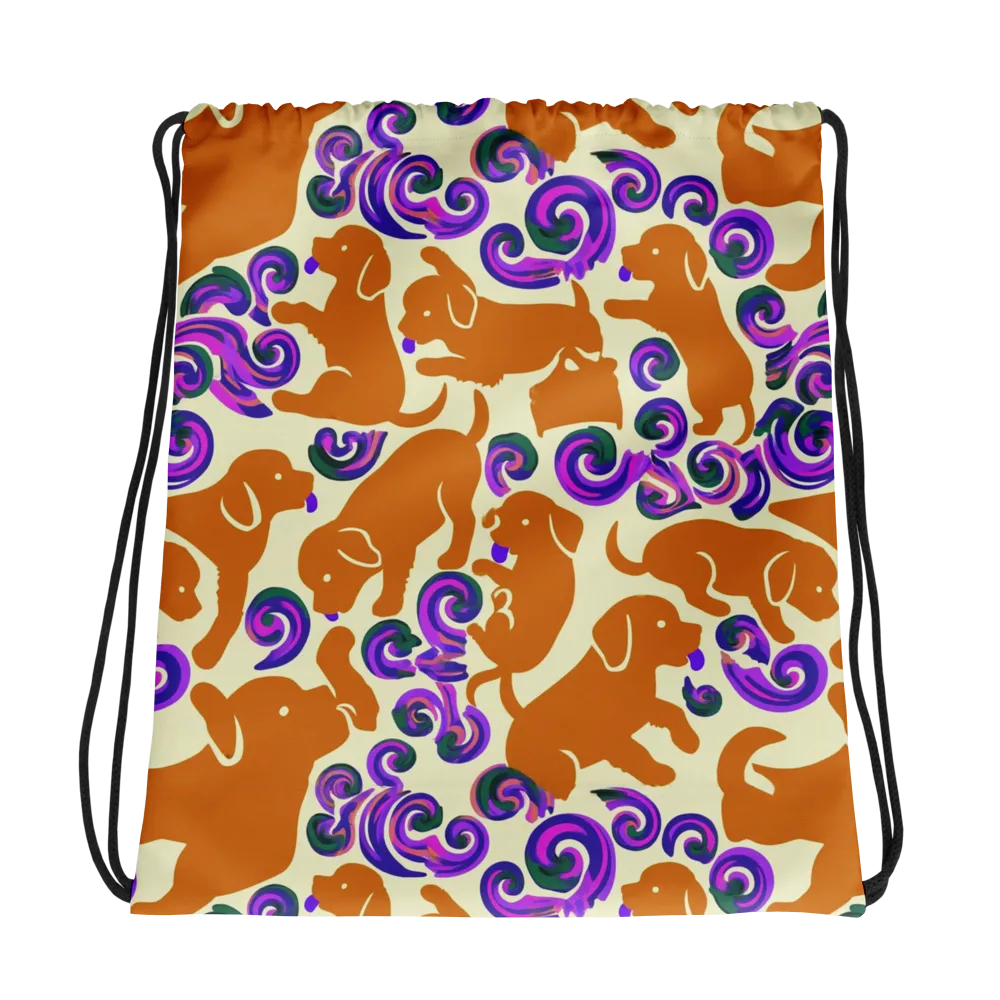 Copper Canine Carnival on Drawstring Bag — Photo