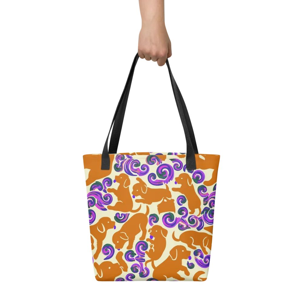 Copper Canine Carnival on Tote Bag — Front