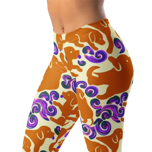 Copper Canine Carnival on a Leggings