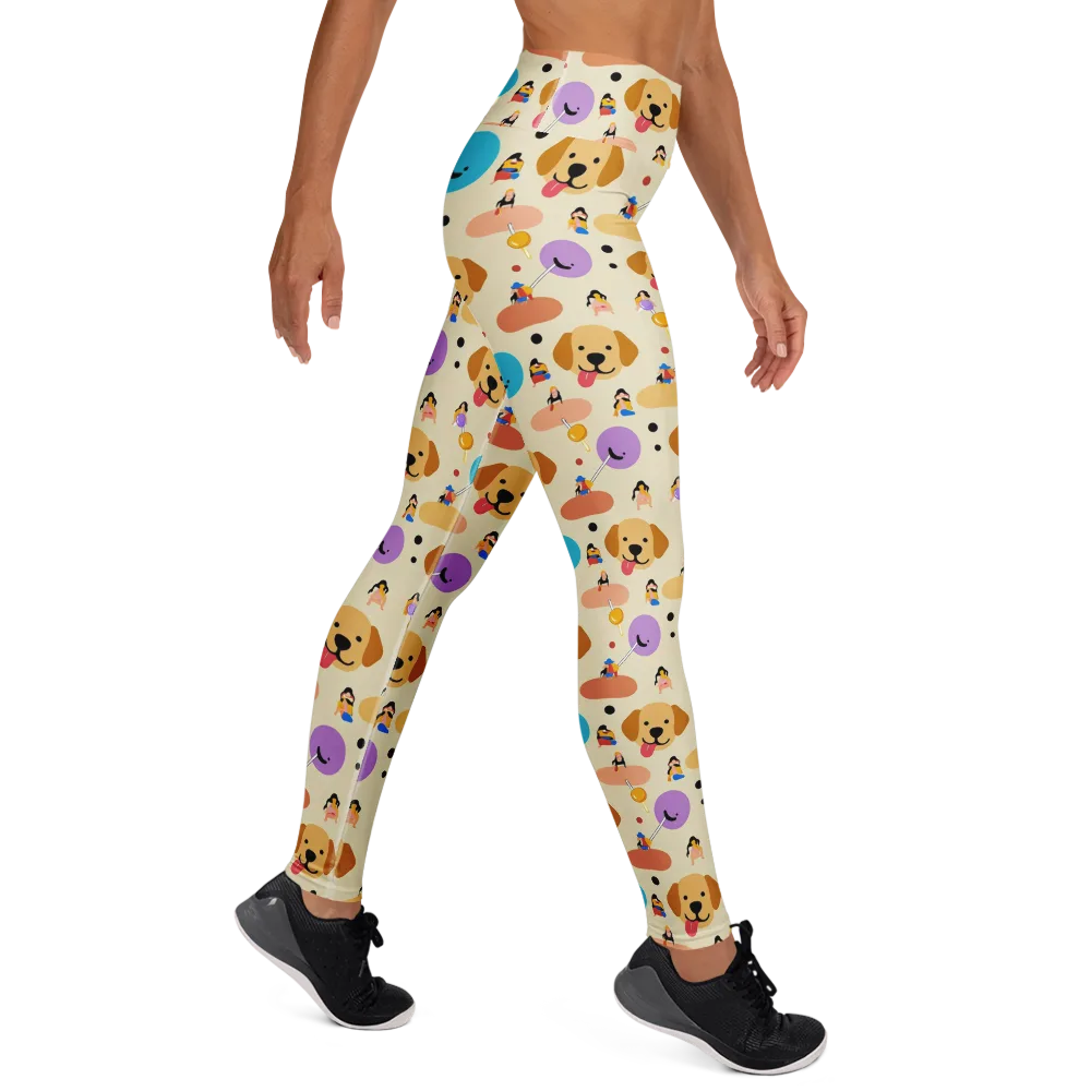 Paws And Pops on Yoga Leggings — Right