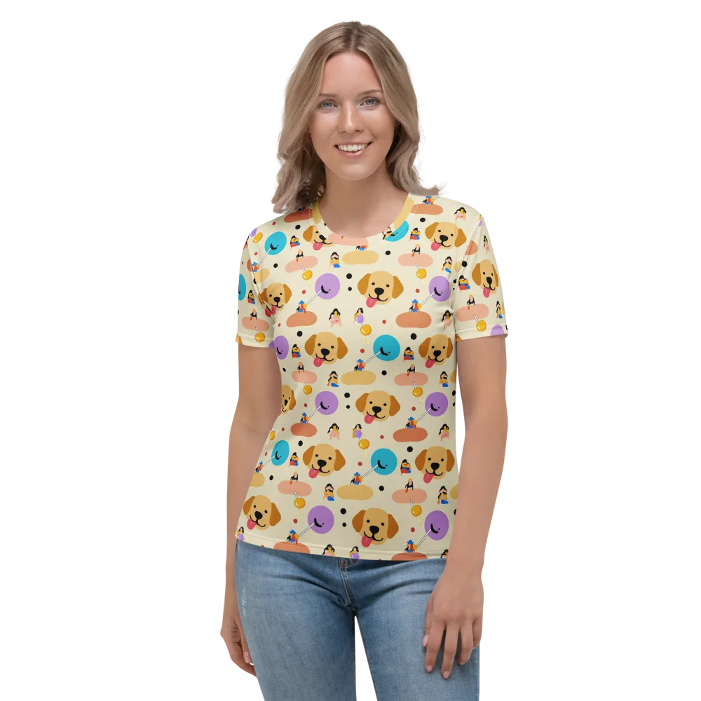 Paws And Pops on Women's Crew Neck T-Shirt — Front