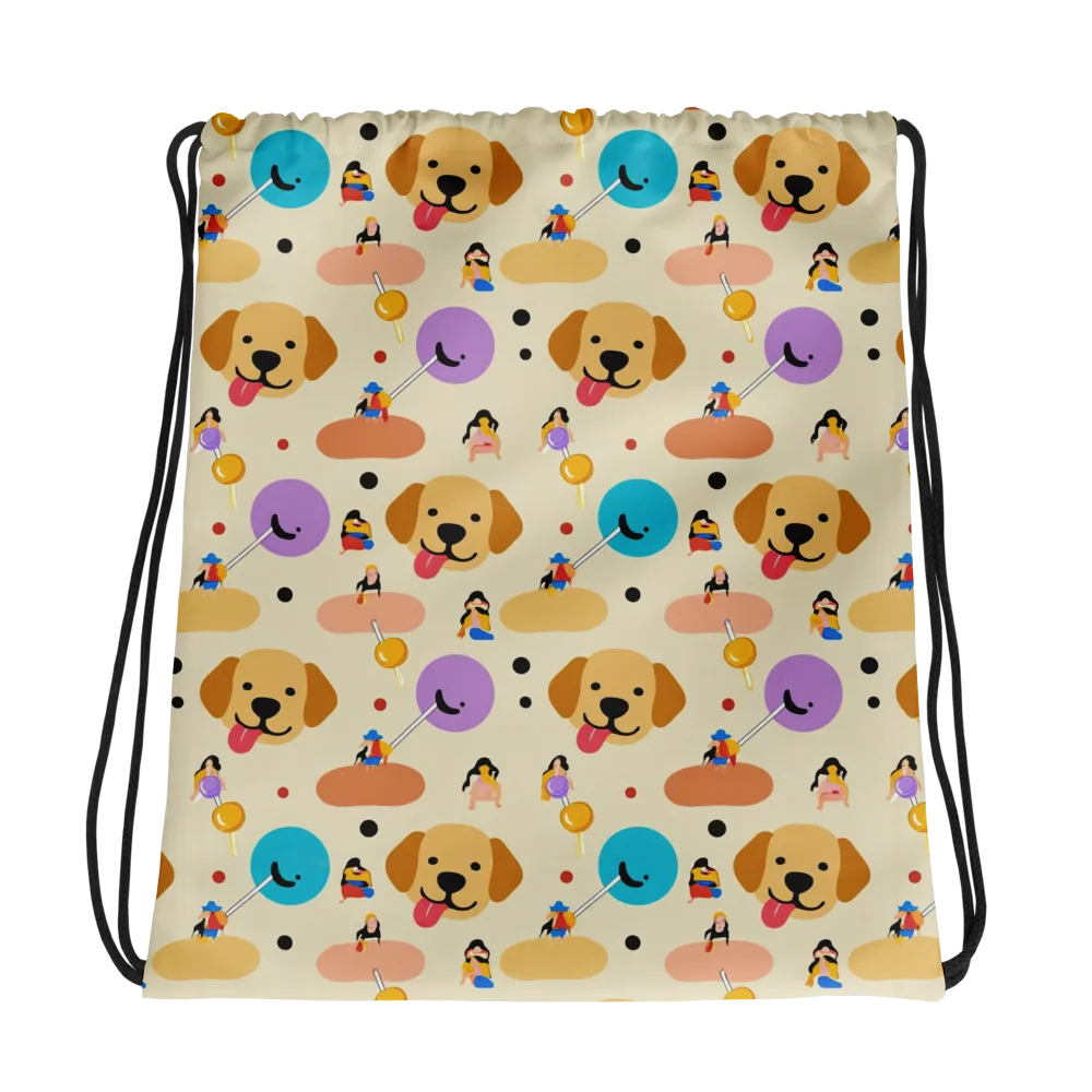 Paws And Pops on Drawstring Bag — Photo