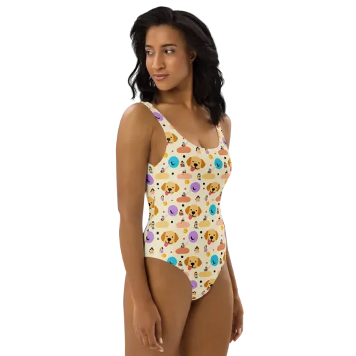 Paws And Pops on a One-Piece Swimsuit