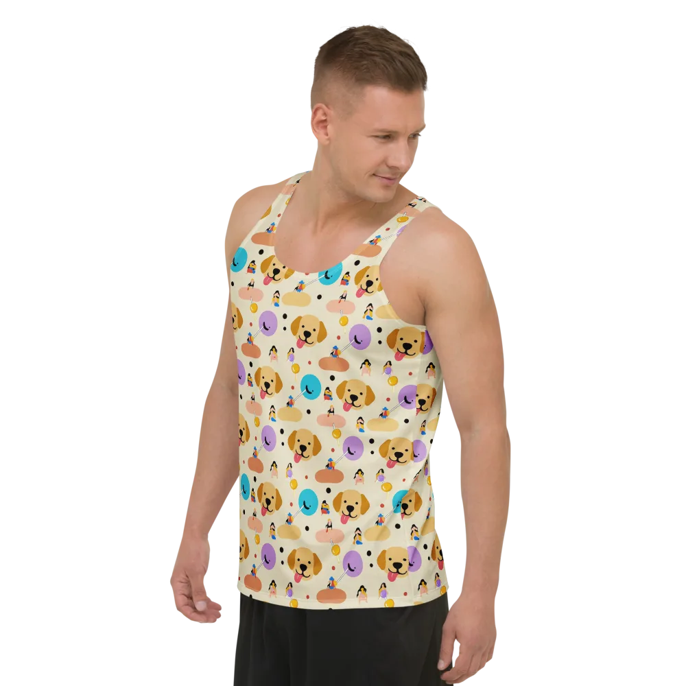 Paws And Pops on Men's Tank Top — Left Front