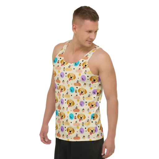 Paws And Pops on a Men's Tank Top