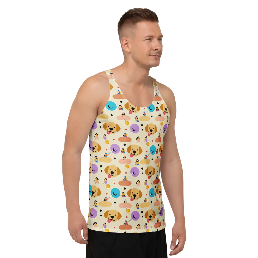 Paws And Pops on Men's Tank Top — Right Front
