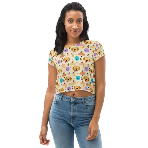 Paws And Pops on a Crop Tee