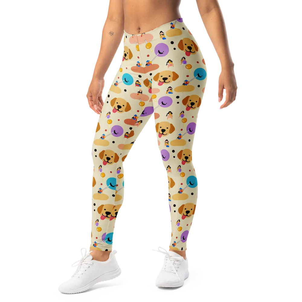 Paws And Pops on Leggings — Left Front