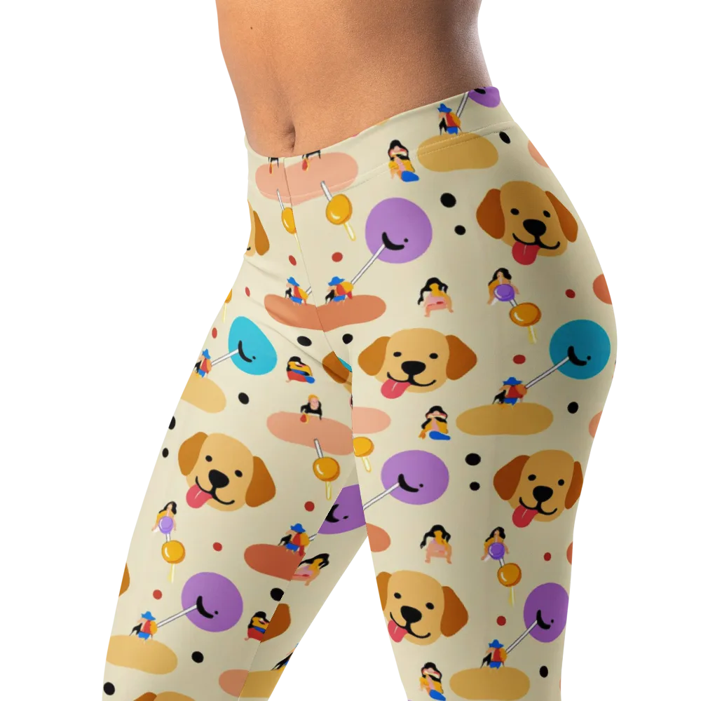 Paws And Pops on Leggings — Left Front