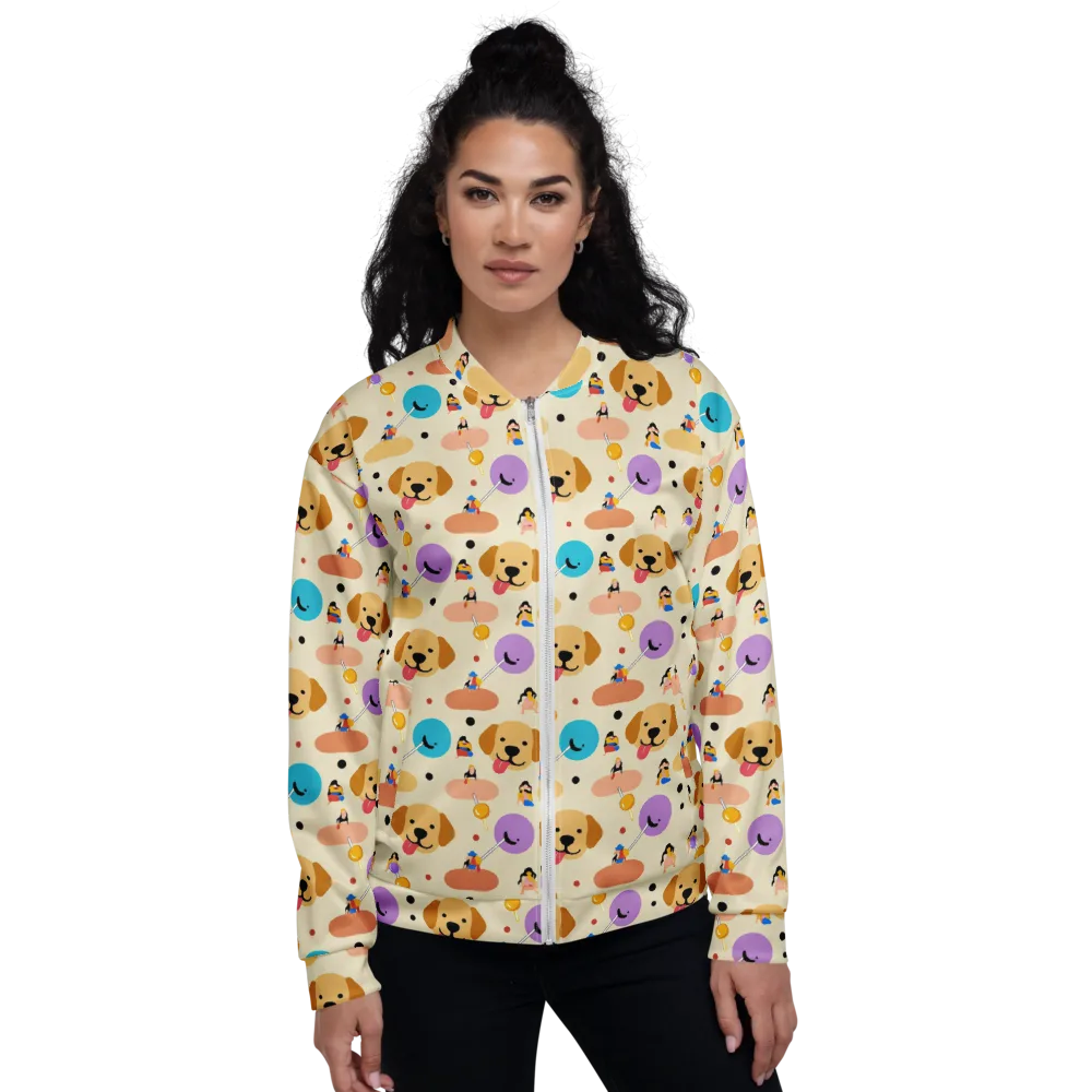 Paws And Pops on Bomber Jacket — Front