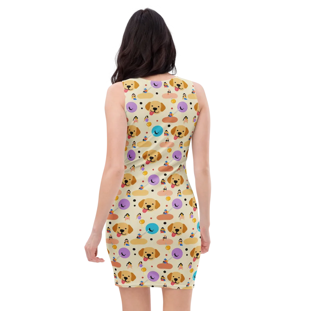 Paws And Pops on Bodycon Dress — Back