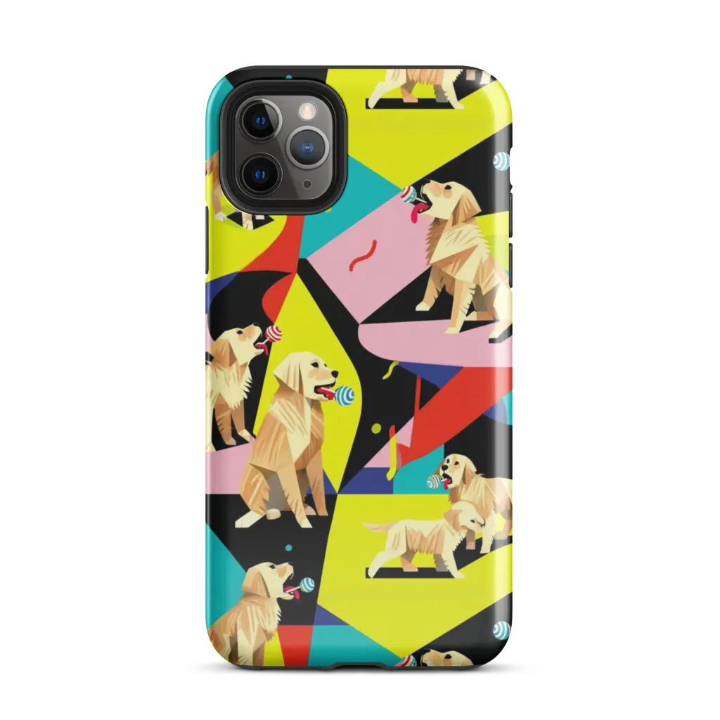 Candy Canine Geometry on Tough Case for iPhone® — Front