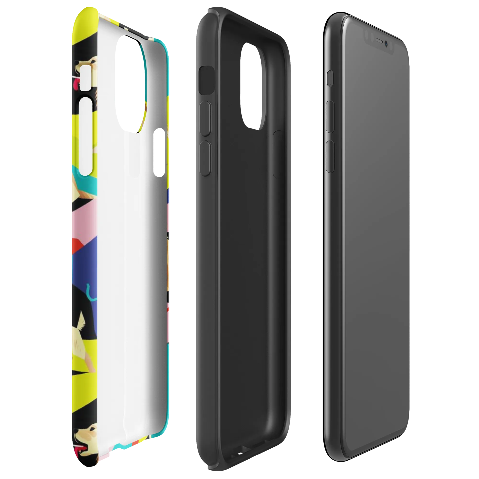 Candy Canine Geometry on Tough Case for iPhone® — Right