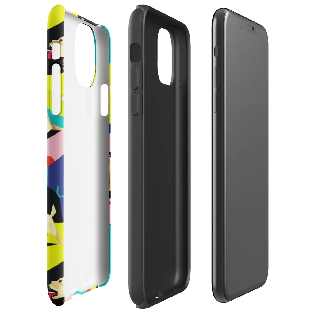 Candy Canine Geometry on Tough Case for iPhone® — Right