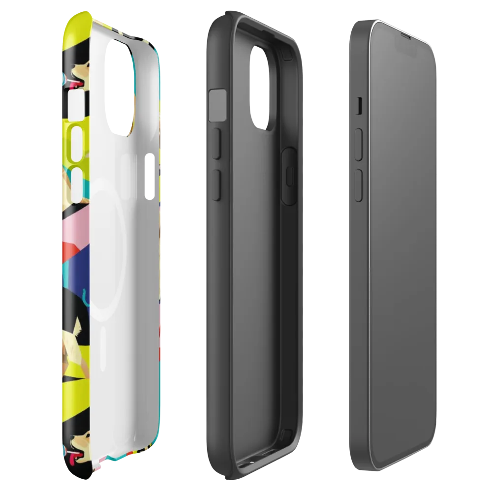 Candy Canine Geometry on MagSafe Tough Case for iPhone® — Front