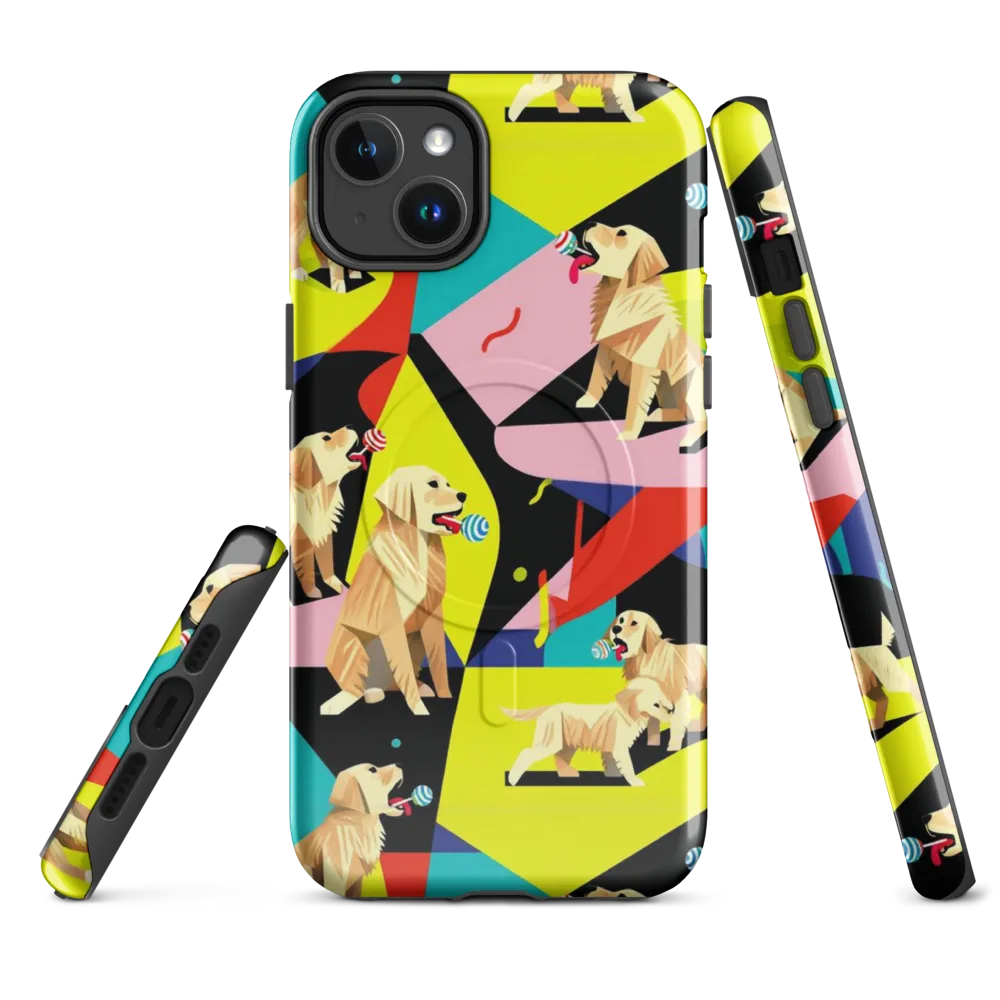 Candy Canine Geometry on MagSafe Tough Case for iPhone® — Front