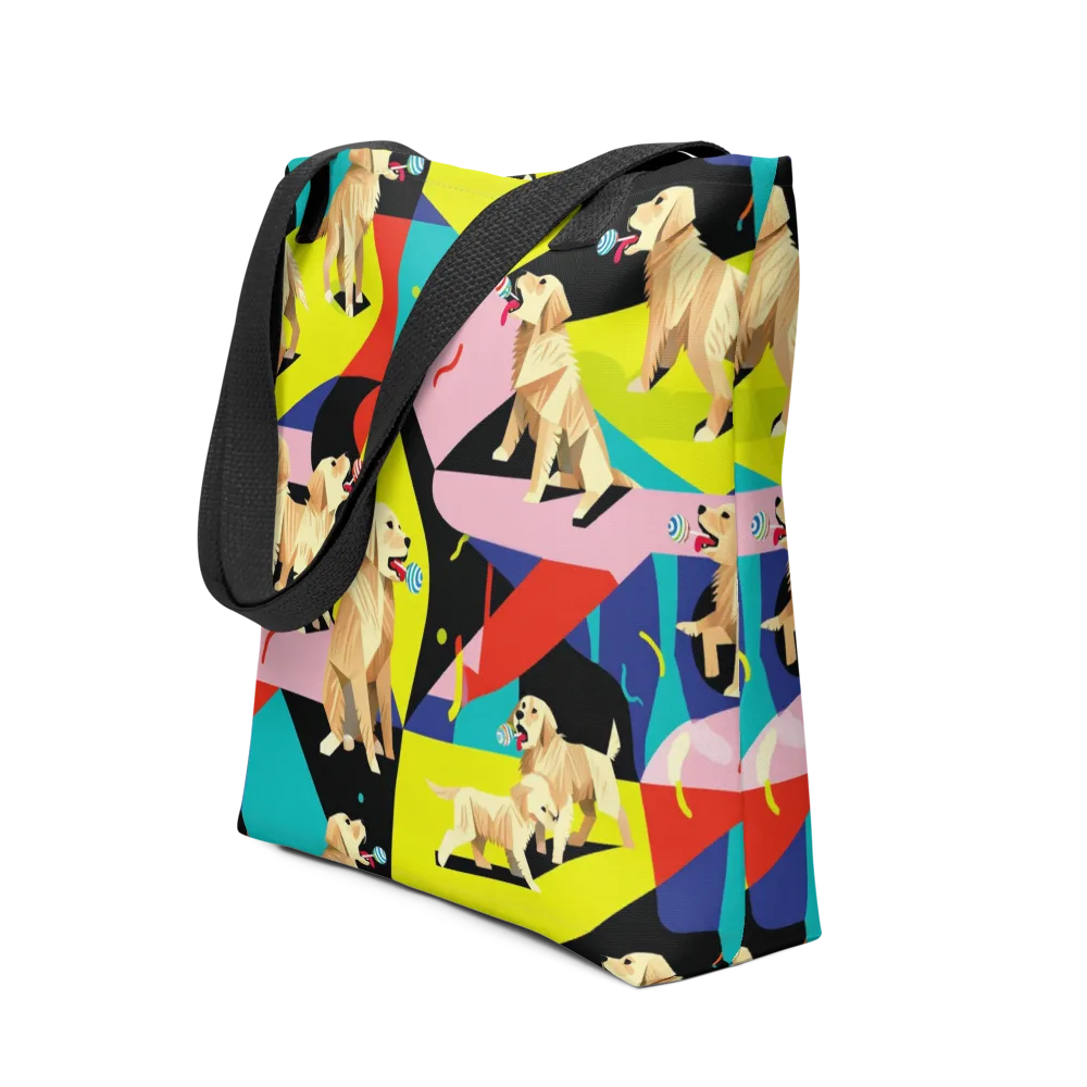 Candy Canine Geometry on Tote Bag — Front