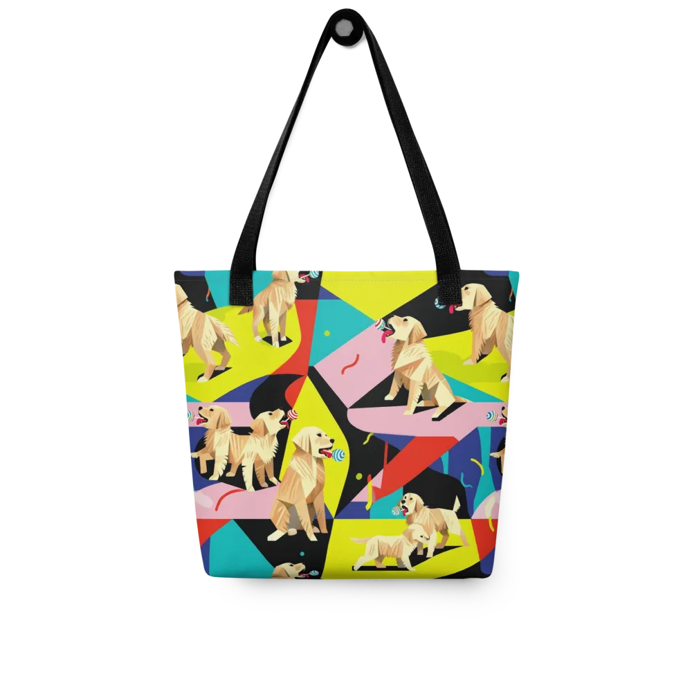 Candy Canine Geometry on Tote Bag — Front
