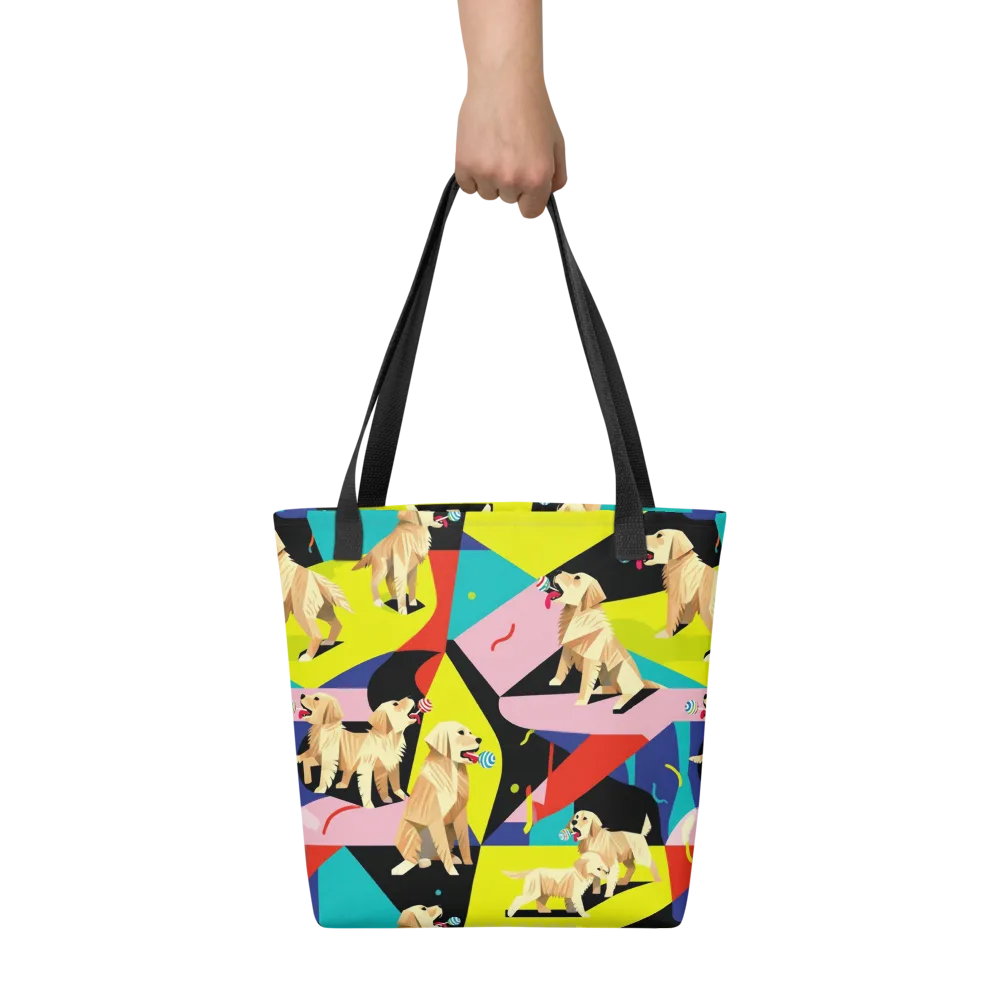 Candy Canine Geometry on Tote Bag — Front