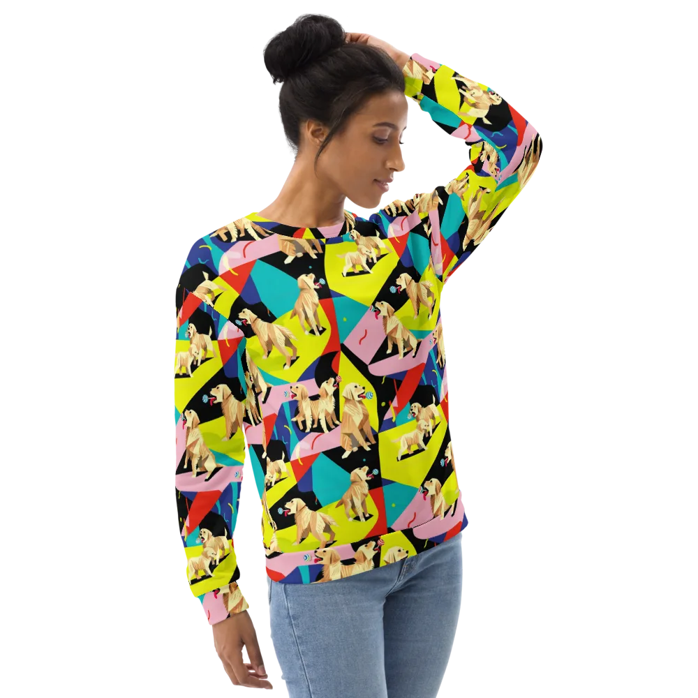 Candy Canine Geometry on Sweatshirt — Right Front