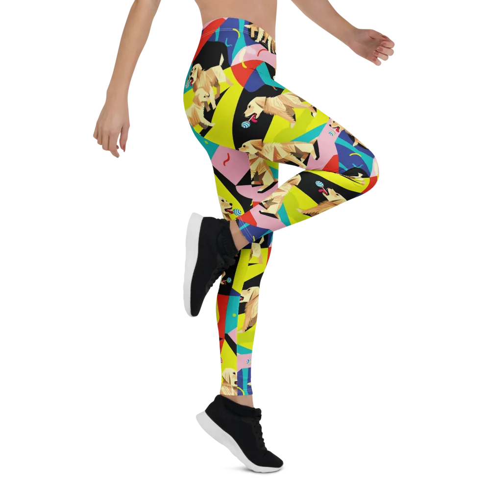 Candy Canine Geometry on Leggings — Right
