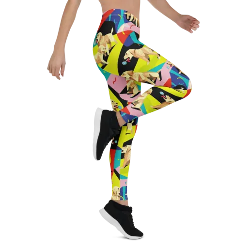Candy Canine Geometry on a Leggings