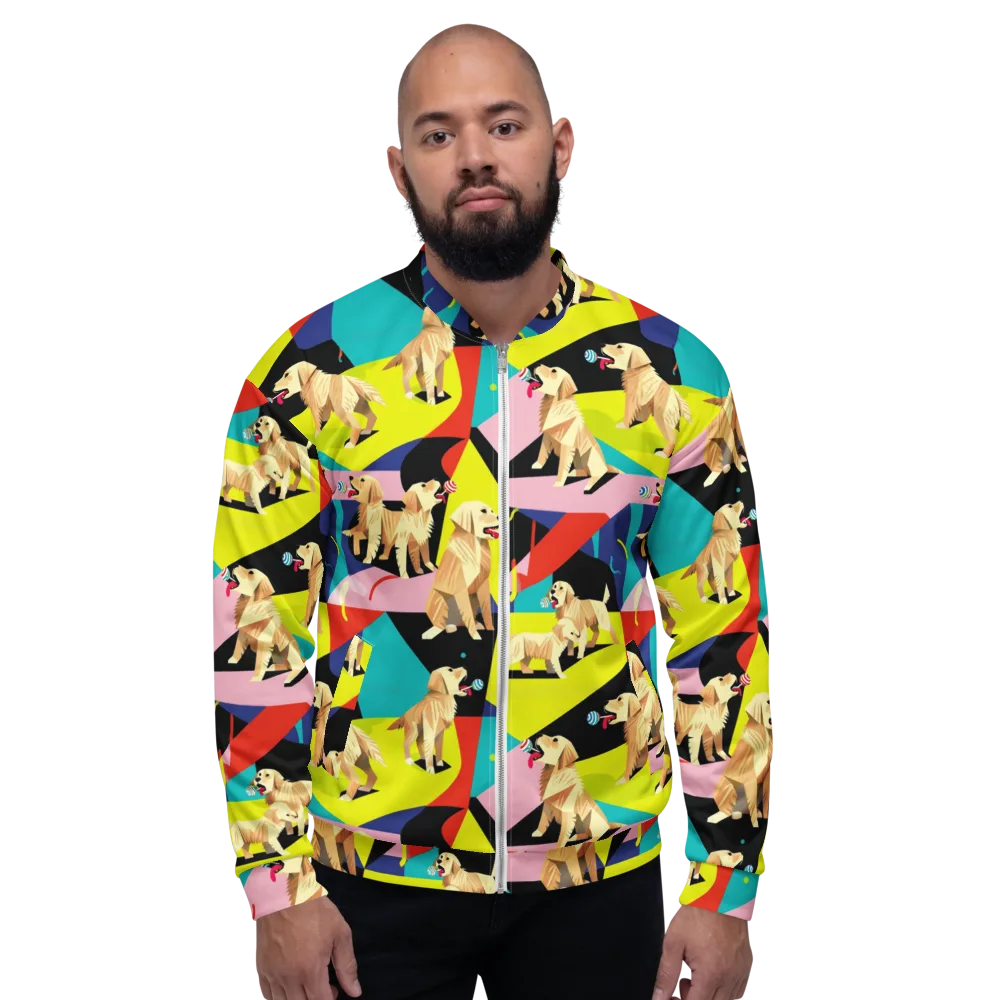 Candy Canine Geometry on Bomber Jacket — Front