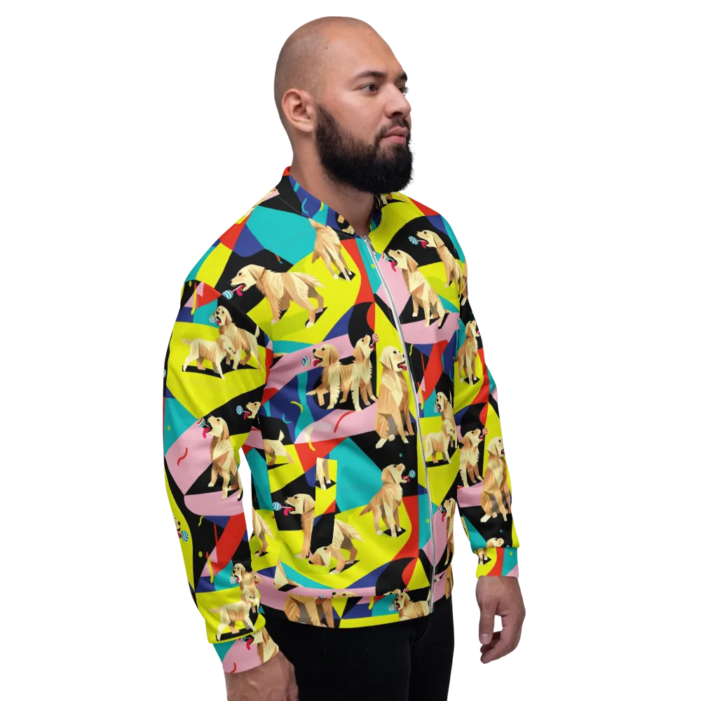 Candy Canine Geometry on Bomber Jacket — Right