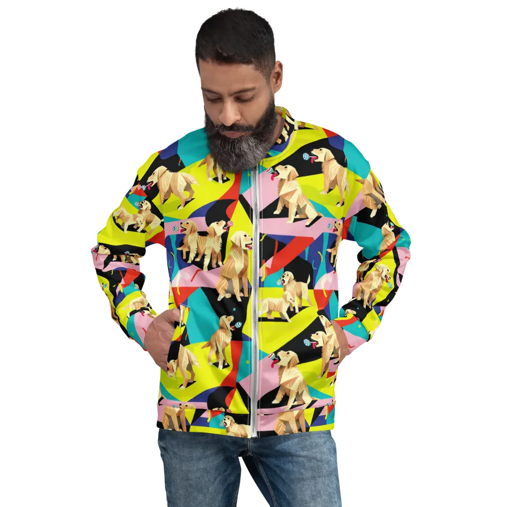 Candy Canine Geometry on Bomber Jacket — Front