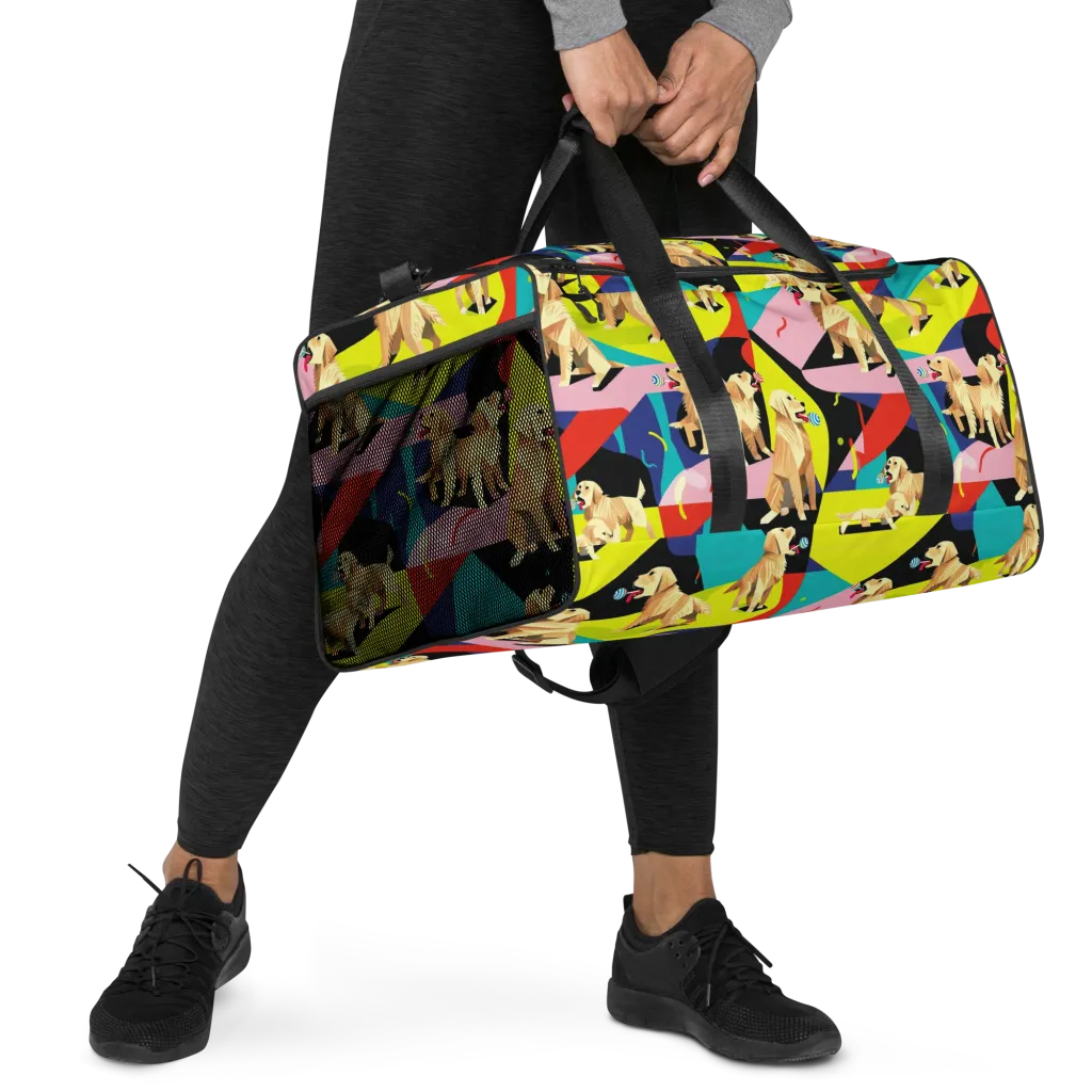 Candy Canine Geometry on Duffle Bag — Right Front