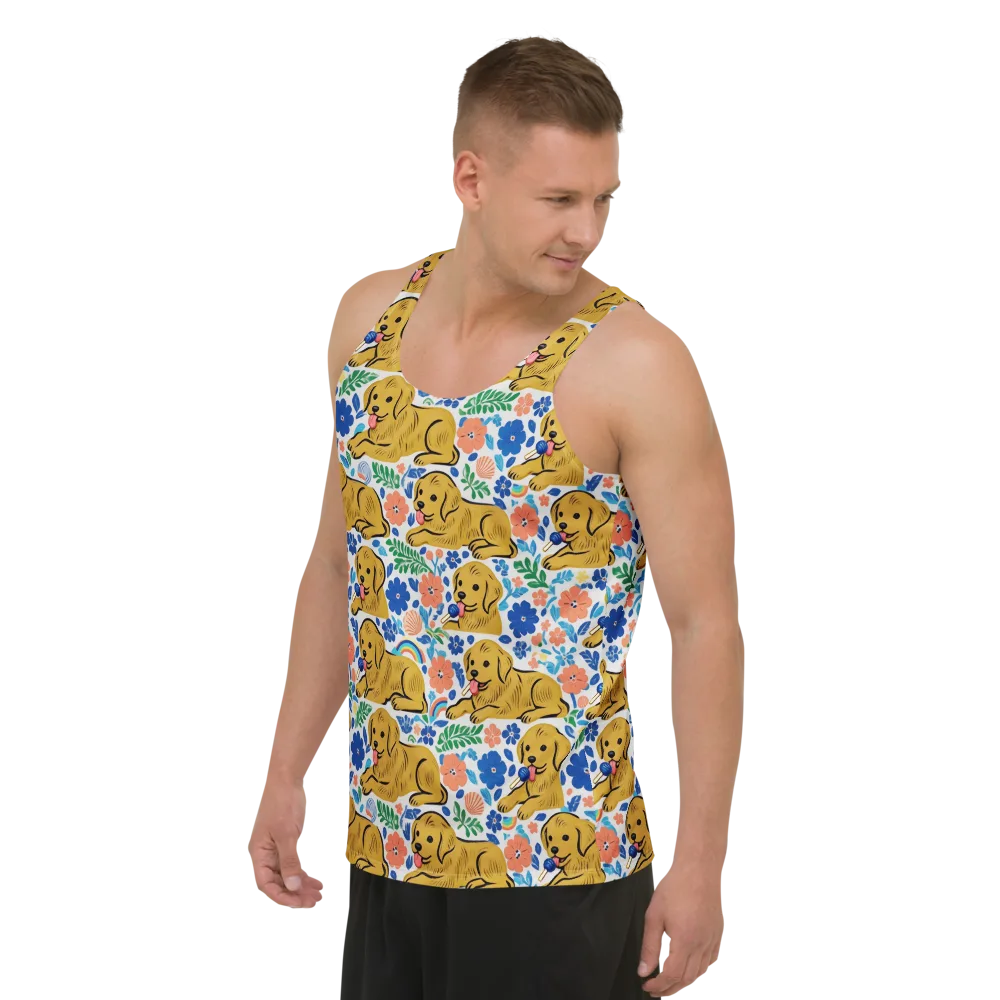 Golden Hour Hounds on Men's Tank Top — Left Front