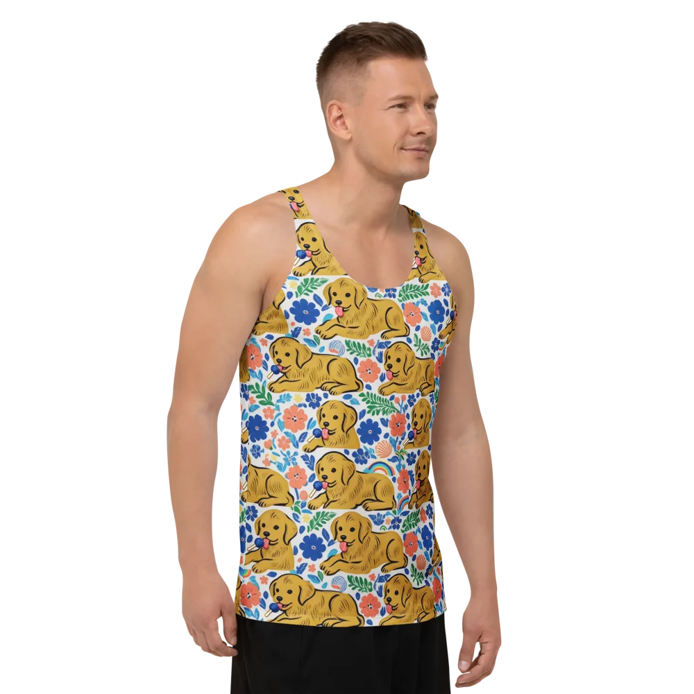 Golden Hour Hounds on Men's Tank Top — Right Front