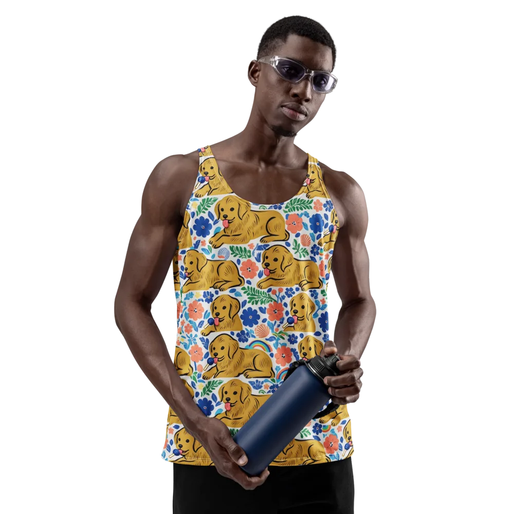 Golden Hour Hounds on Men's Tank Top — Front